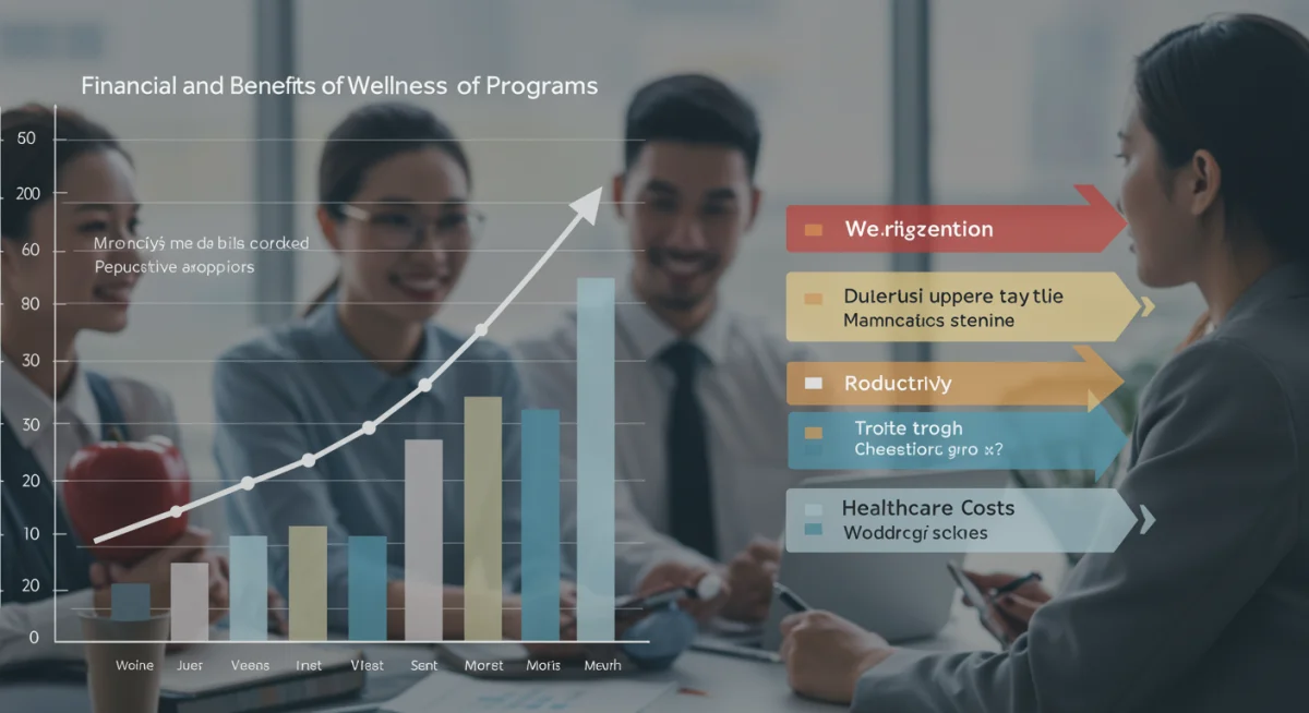 Infographic showing the positive impact of wellness programs on employee health and company finances