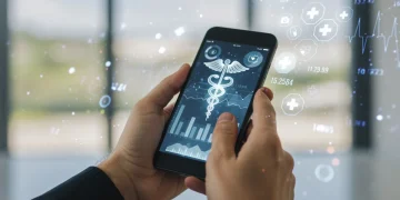 Person analyzing 2025 HSA contribution limits on phone for tax-free growth