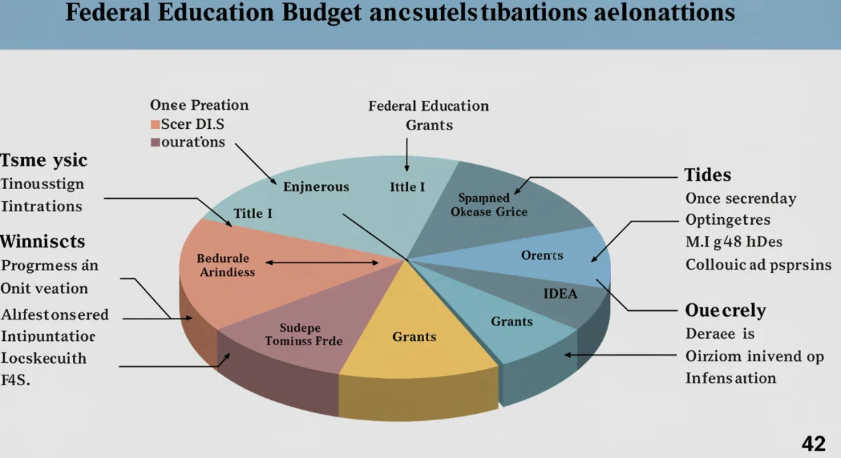 Infographic detailing federal education budget allocations for K-12 schools.