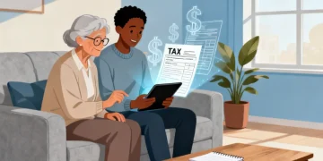 Family caregiver reviewing 2026 tax documents for new credits and deductions