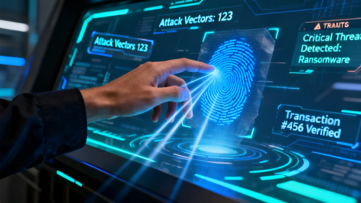 User monitoring security dashboard with biometric authentication in 2026