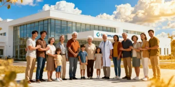 Diverse group benefiting from Medicaid expansion accessing healthcare